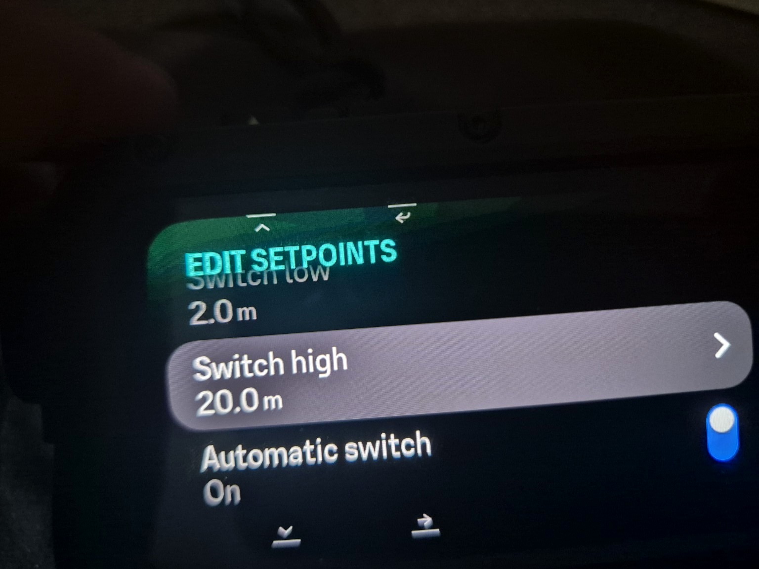 Suunto Nautic CCR setpoint configuration